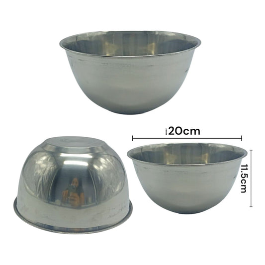 Bowl Hondo Acero Inoxidable 20*11,5 Cm LP-1528 X3 Unds