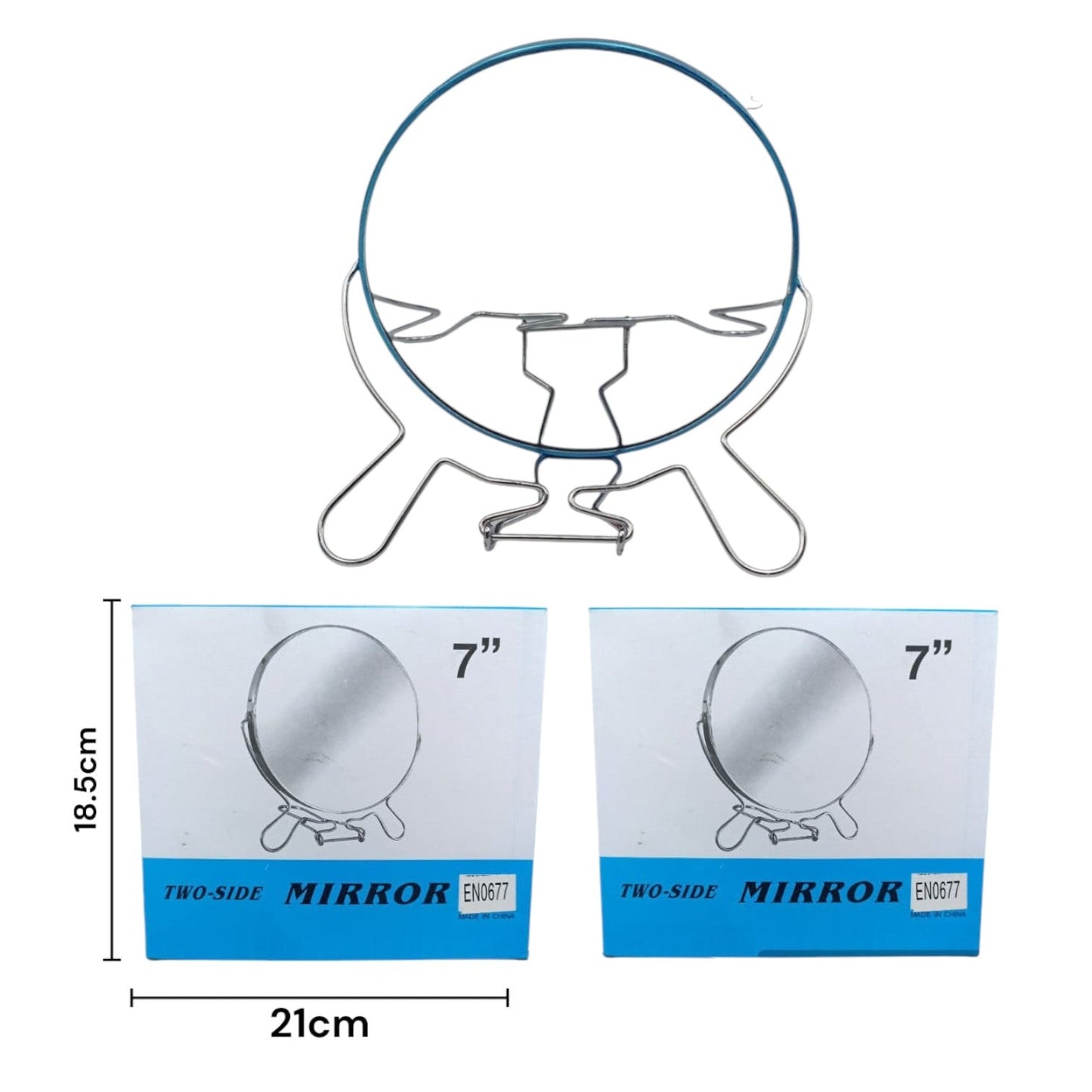 Espejos Dos Lados Con Base 7 Pulgadas LP-0676 X3 Unds