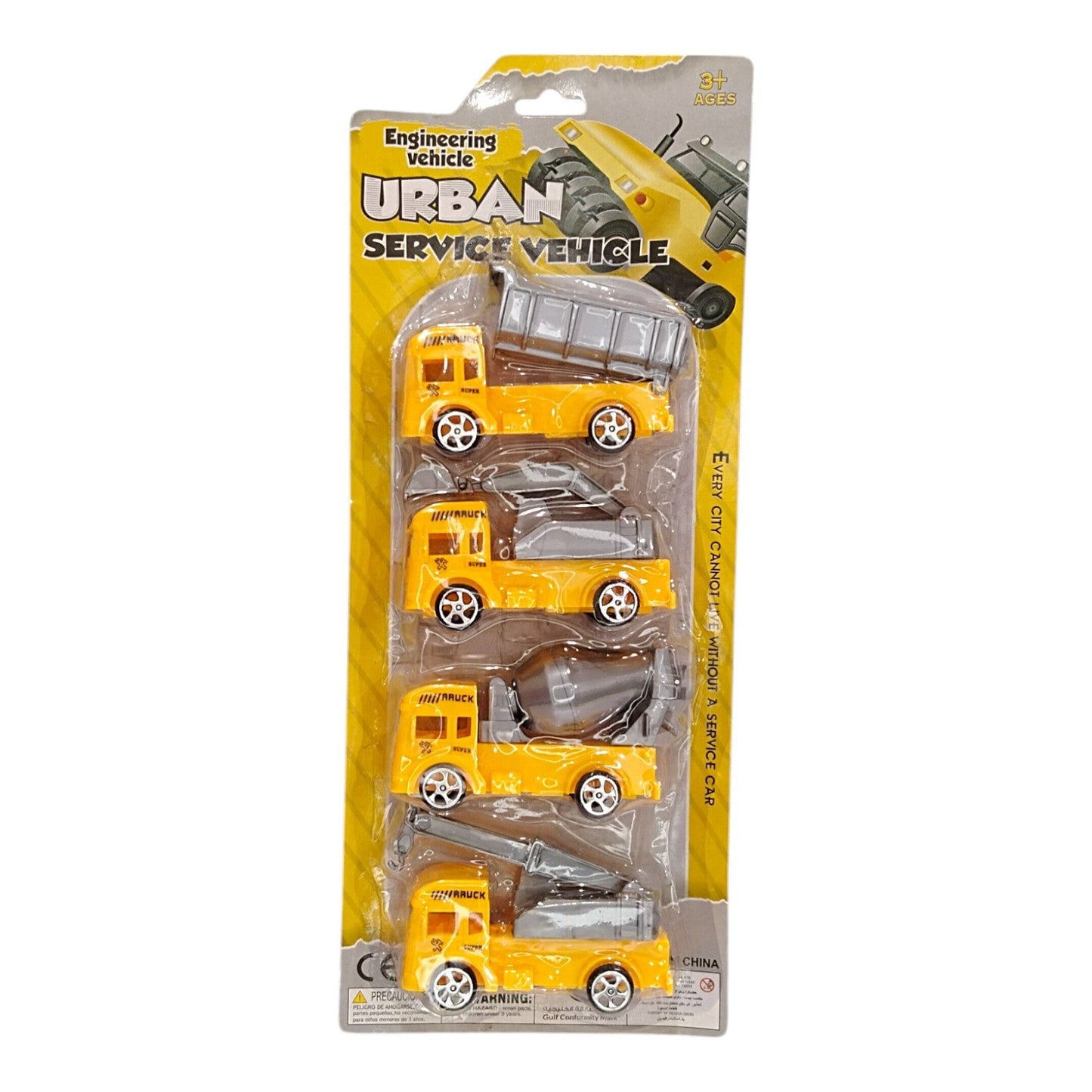 Juguete Coches De Construccion X4 Pcs 155-87 X3 Unds