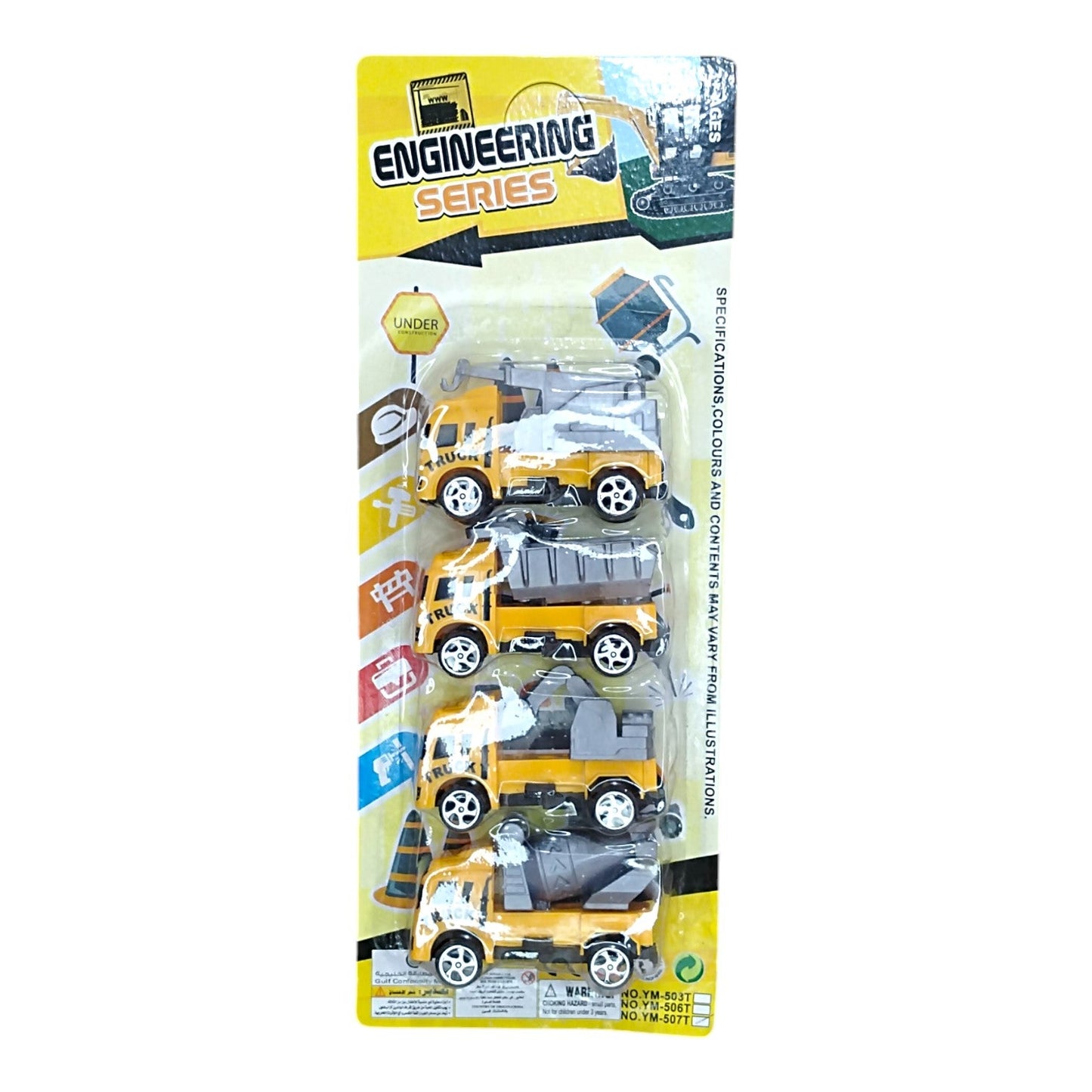 Carros Construccion X4 Pcs YM-507T X3 Unds