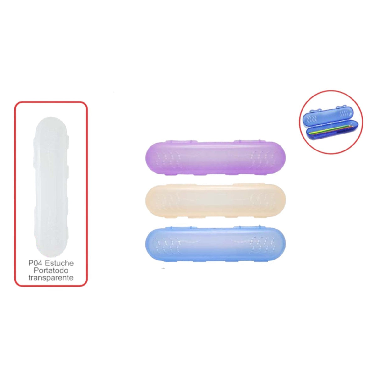 Estuche Portatodo Traslucido P04