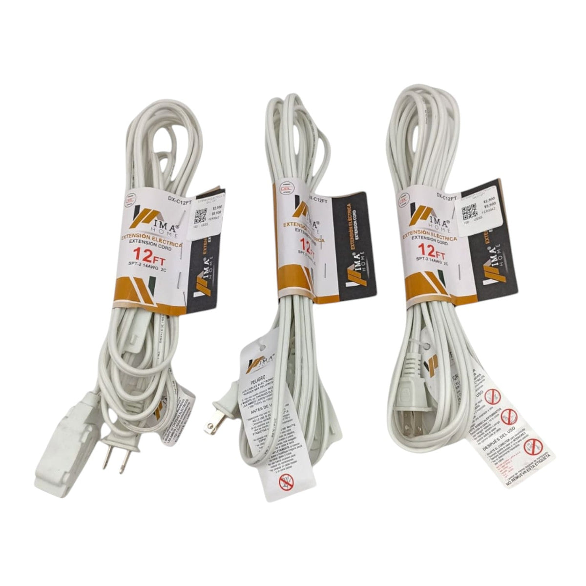 Extension Blanca 12 FT X3 Unds