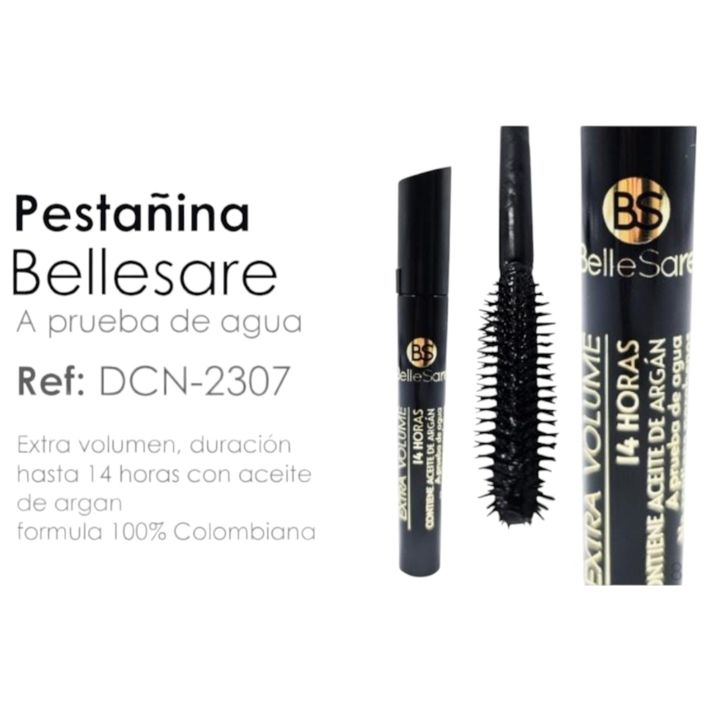 Pestañina A Prueba De Agua Extra Volumen DCN-2307 X3 Unds