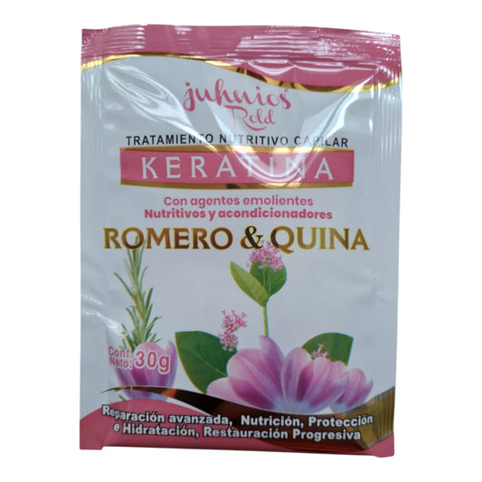 Tratamiento Keratina De Romero Y Quina 30 Gr X3 Unds