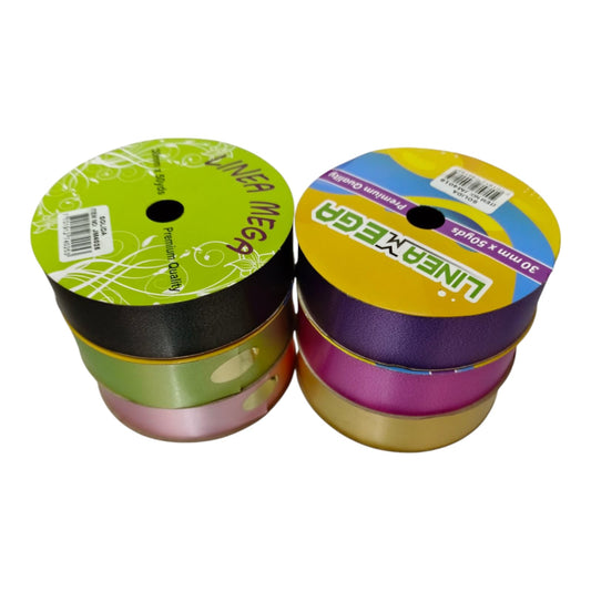 Cinta De Papel Ancha 30 mm x 50 Yardas Colores Surtidos