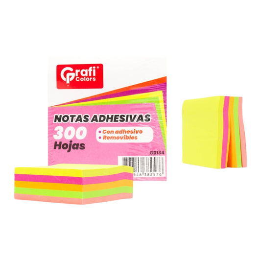 Taco Notas Adhesivas Grafi Colors X300 Hojas Gr-134
