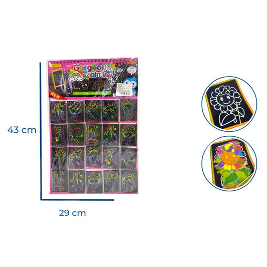 Carton De Dibujos Para Raspar X20 Pcs SE-3919