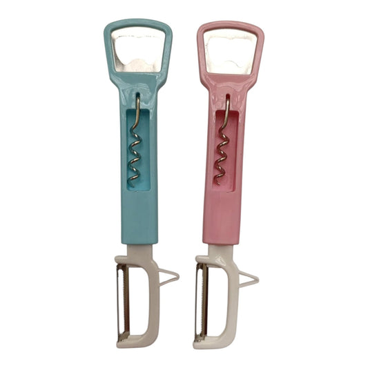 Destapador + Pela Papa+ Saca Corcho 20,5 Cm (A113-5) X3 Unds