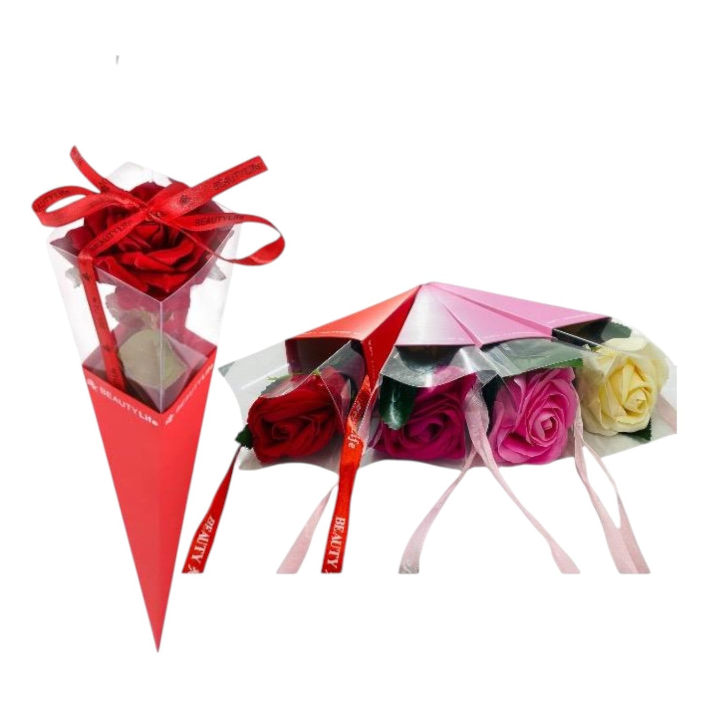 Rosa Artificial Con Empaque Dk-2522 X3 Unds