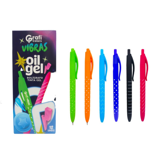 Lapicero Retractil Grafi Colors 0-7mm Cuerpo Neon GR-344 X12 Unds