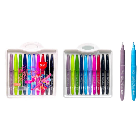 Marcador Grafi Colors Inky Brush Lineart X10 Colores GR-389