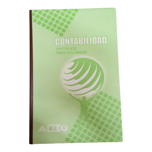Libro 100 Folios Contabilidad Pasta Dura 31*21 Cm