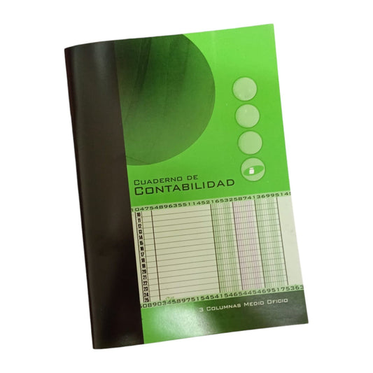 Cuaderno Contable 2 Colores 23*16 Cm