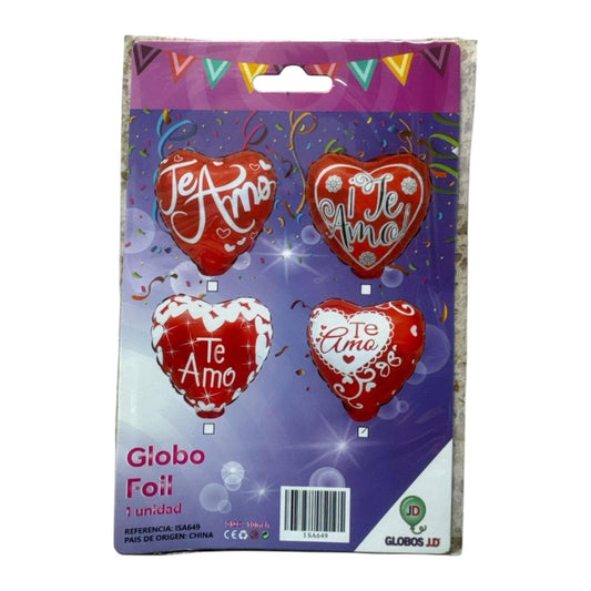 Globo Corazón Te Amo REF ISA649 10 Pulgadas