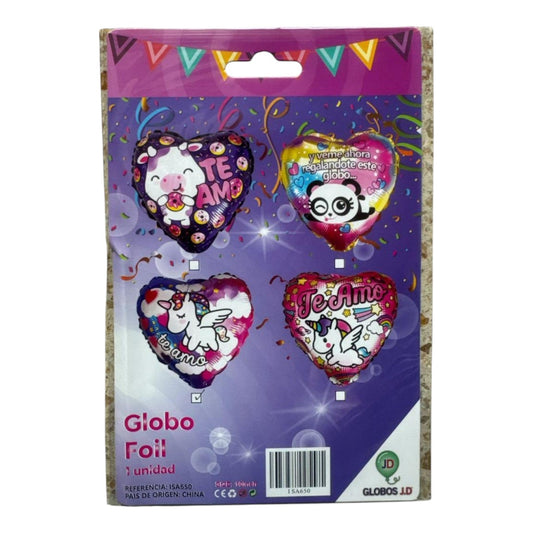 Globo Corazón Te Amo REF ISA650 10 Pulgadas