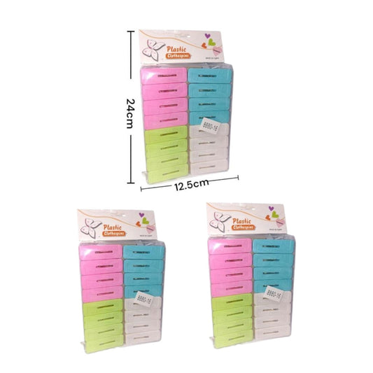 Gancho Plastico 16 Pcs LP-01745 X3 Paquetes