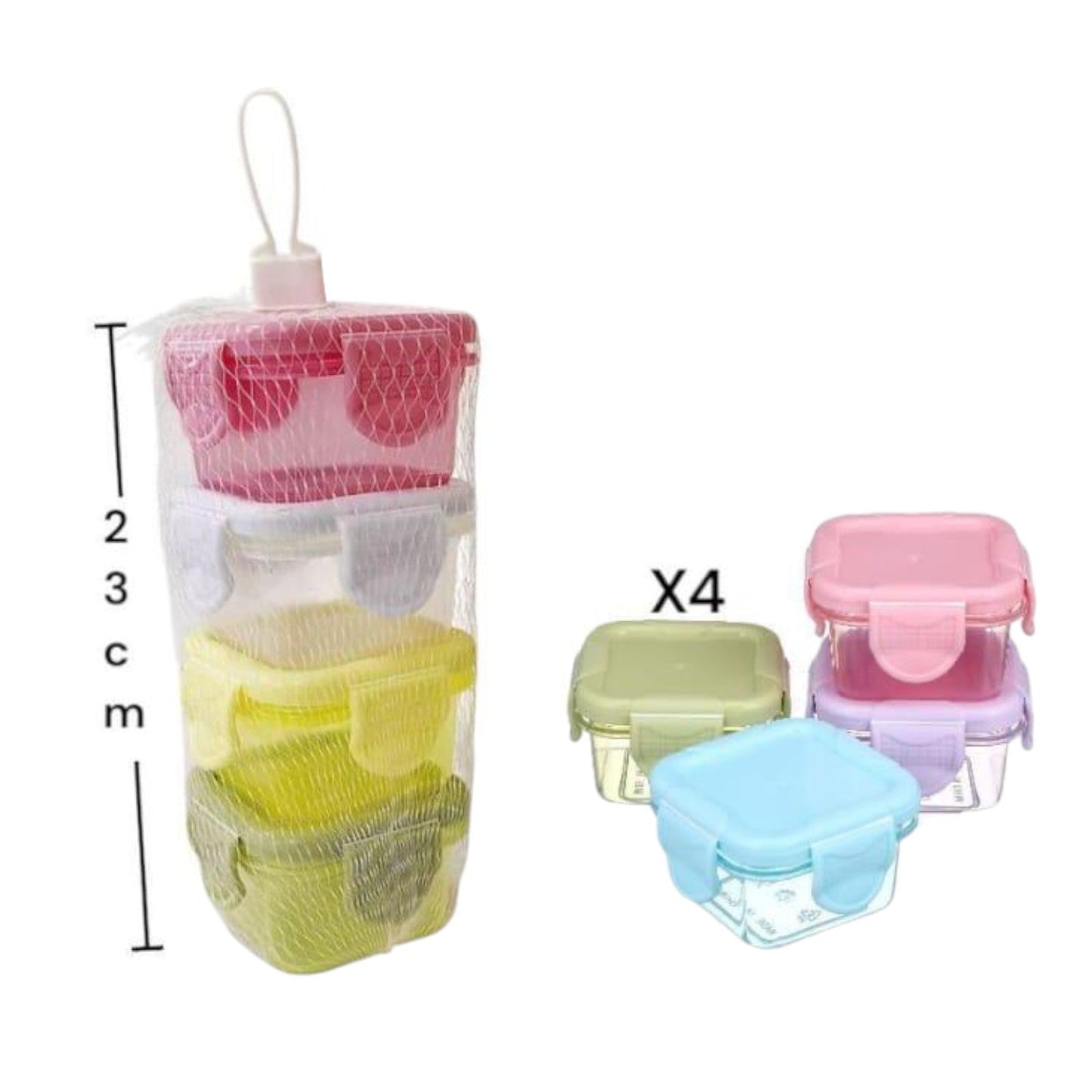 Juego De Cocas Cuadradas Hermaticas X4 LP-01768 X3 Unds
