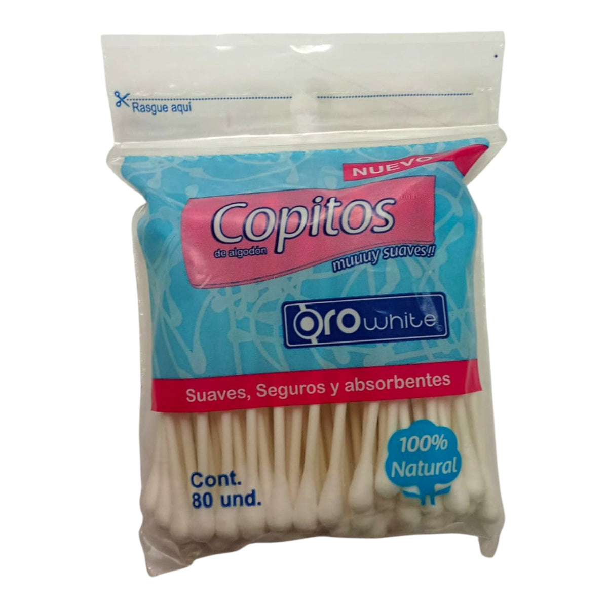 Copitos X80 Unds De Algodon En Bolsa