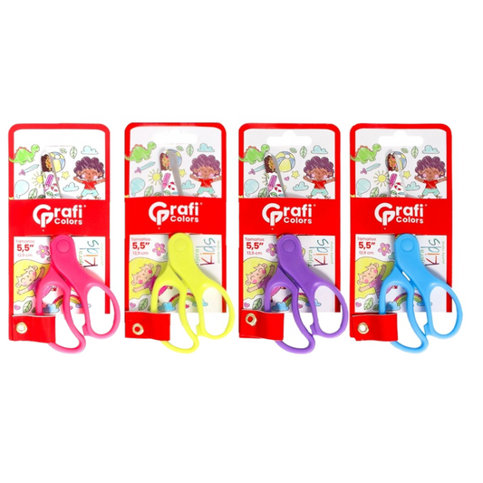 Tijeras Graficolor Infantil 5.5 Pulgadas GR-179 X3 Unds