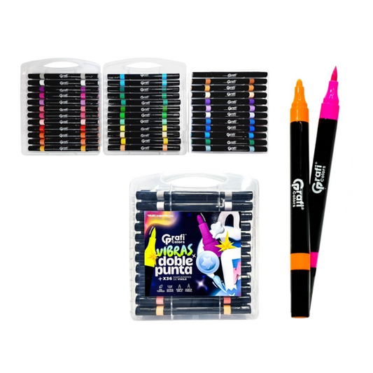 Marcador De Vinilo Graficolors Vibras Doble Punta X36 GR-387