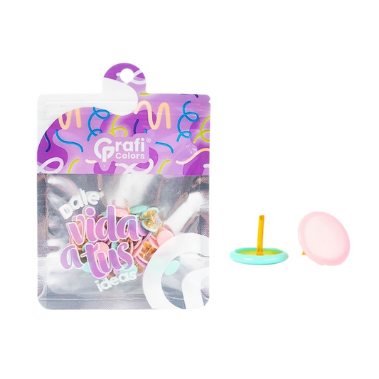 Chinche Graficolors Colores Pastel En Bolsa X60 Pcs SC-0208 X3 Paquetes