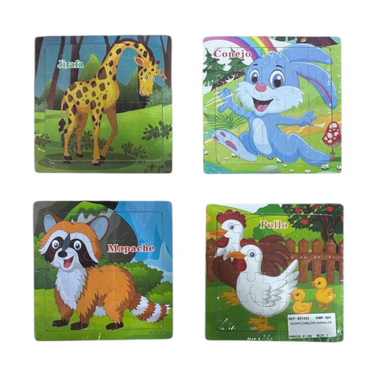 Rompecabezas Animales SE-1423 X3 Unds