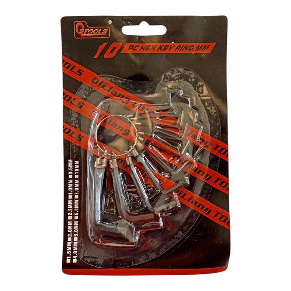 Juego De LLaves Hexagonales X10 Pcs (VHR24-024)