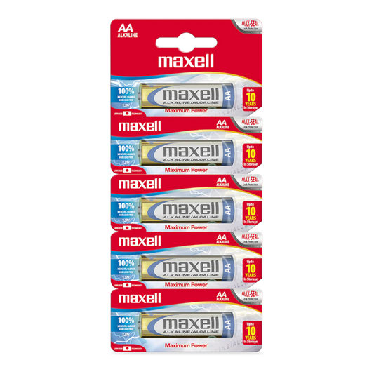 Blister Pilas Maxell AA Alcalina X5 Unds