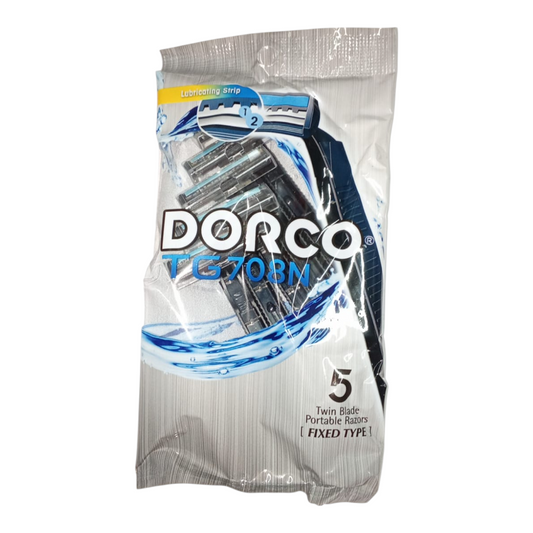 Maquina De Afeitar Dorco 2 Hojas Con 5 Repuestos