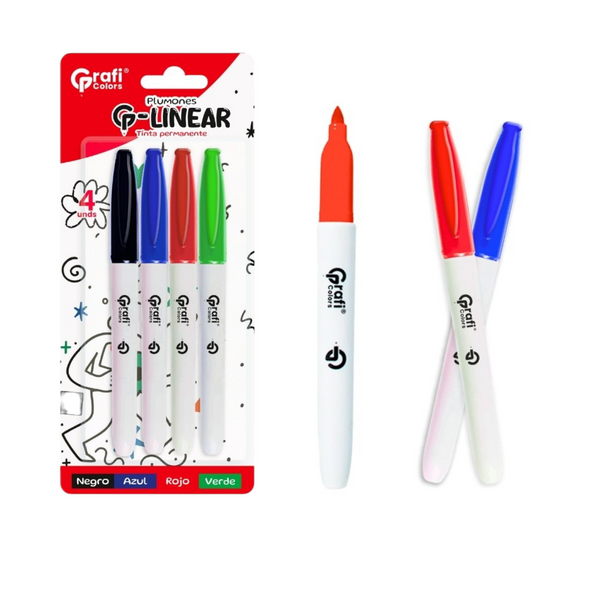Blister Marcador Grafi Colors X4 Surtido GRB119