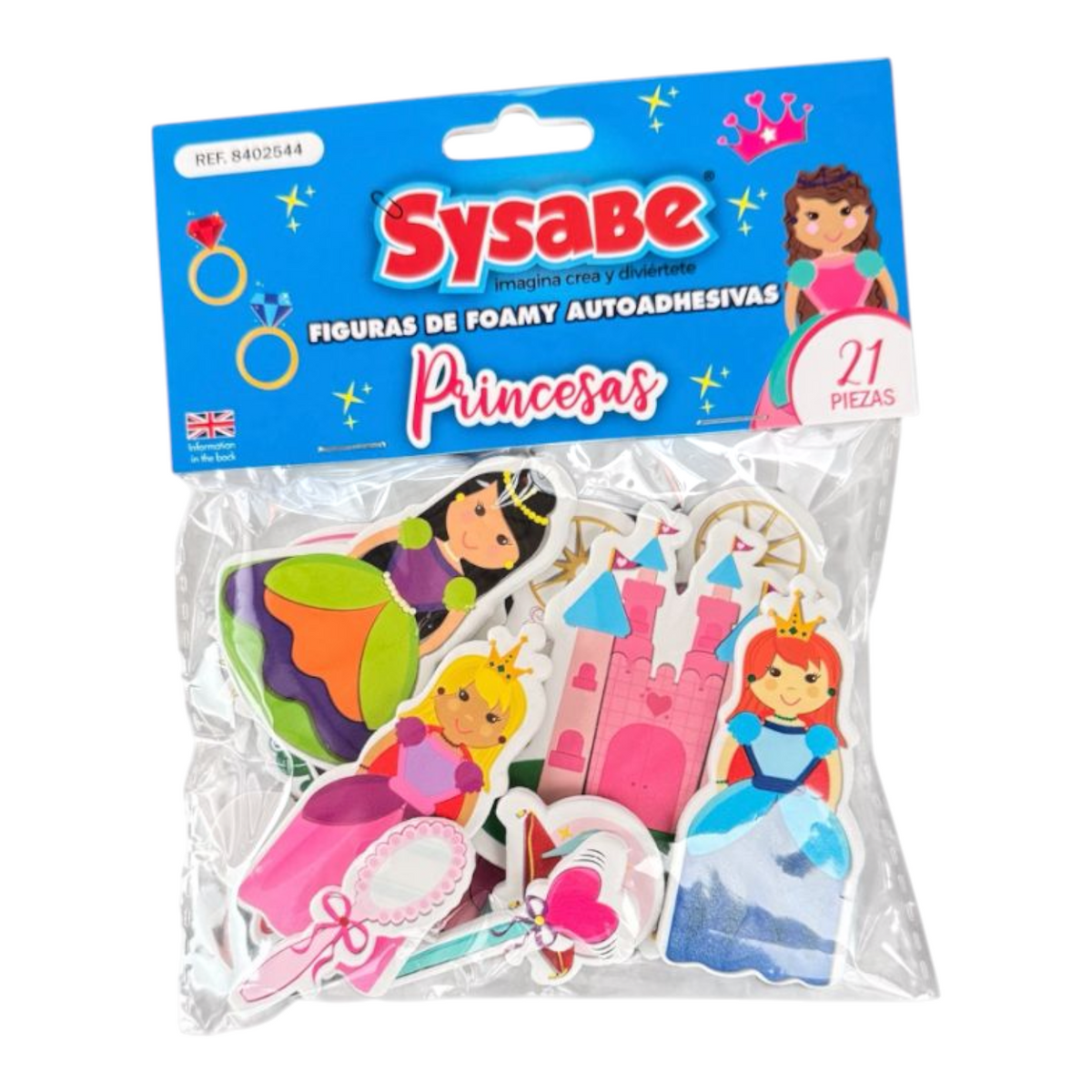 Figuras De Foamy Adhesivas De Princesas REF 8402544 X3 Unds