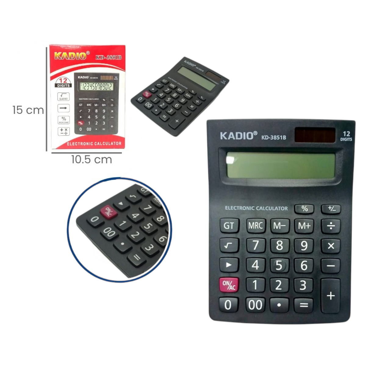 Calculadora Kadio 12 Digitos KD-3851B