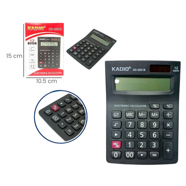 Calculadora Kadio 12 Digitos KD-3851B