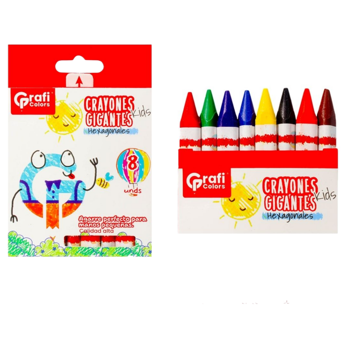 Crayones Gigantes X8 Unds Grafi Colors GR-220