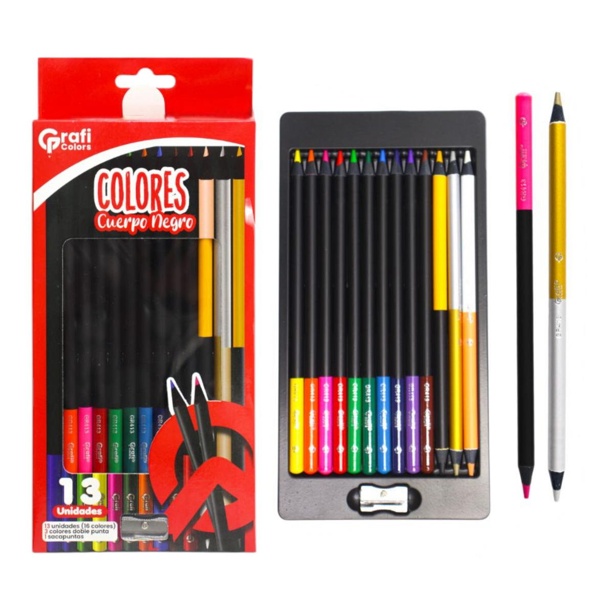 Colores Grafi Colors Cuerpo Negro GR-413 X13 Unds