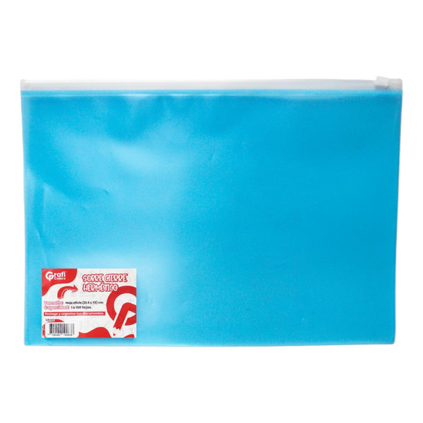 Carpeta Cierre Hermetico Grafi Colors Tamaño Oficio GR-443 X6 Unds