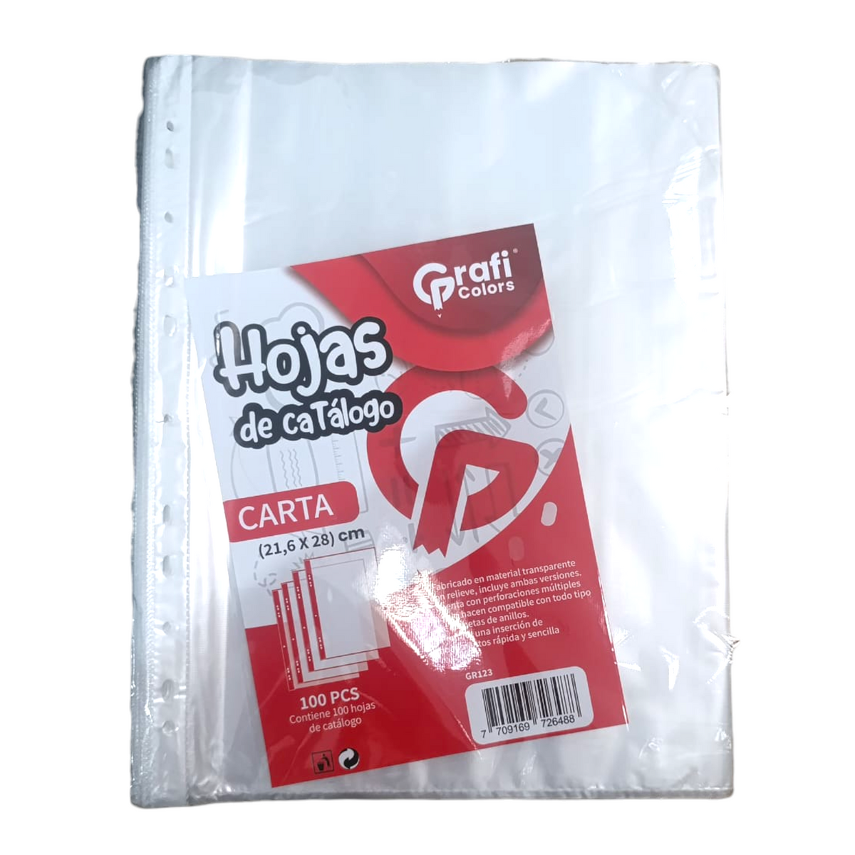 Hojas De Catalago Grafi ColorsTamaño A4 X100 Unds GR-123