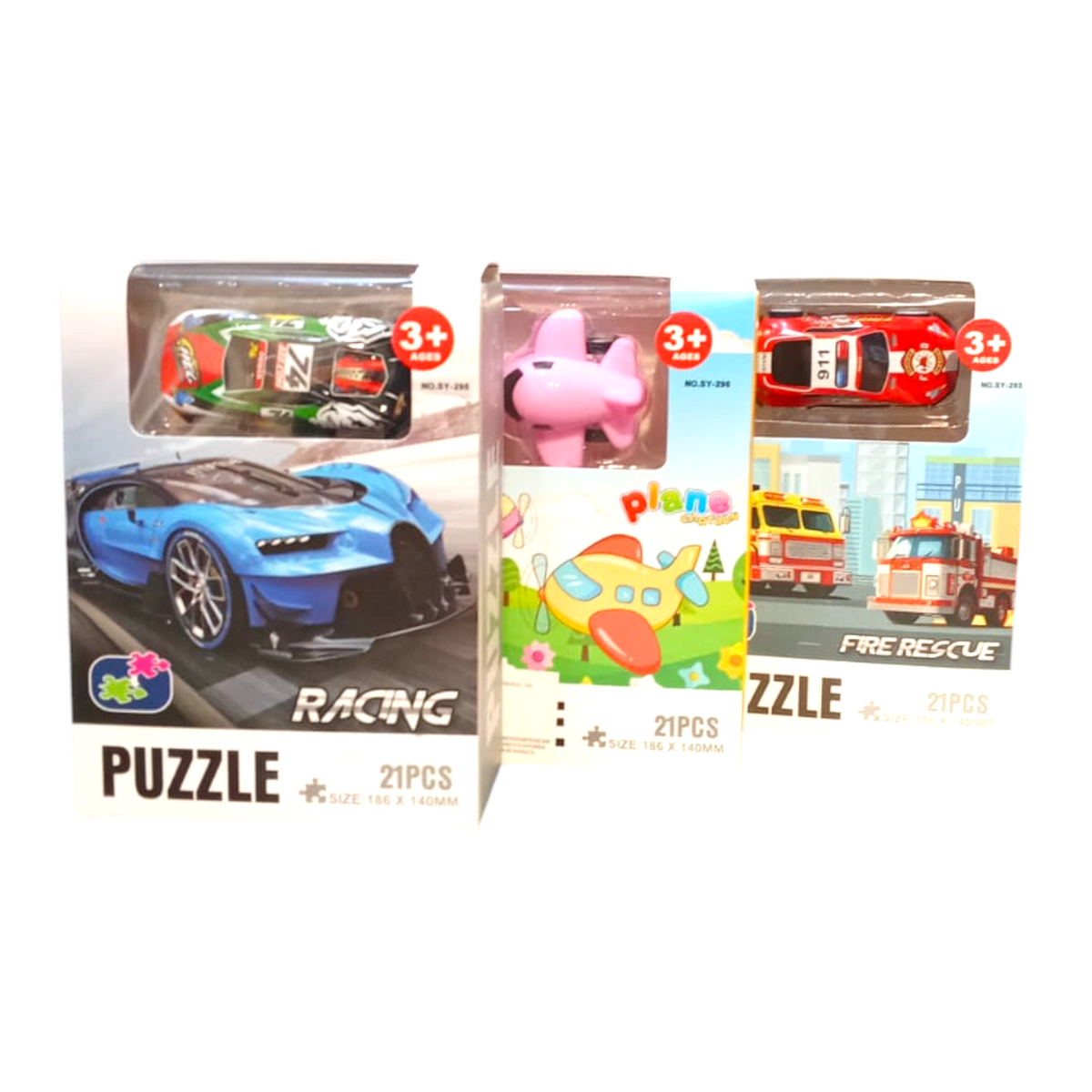 Juego Carros Puzzle Con Rompecabezas 21 Pcs Lp-01878