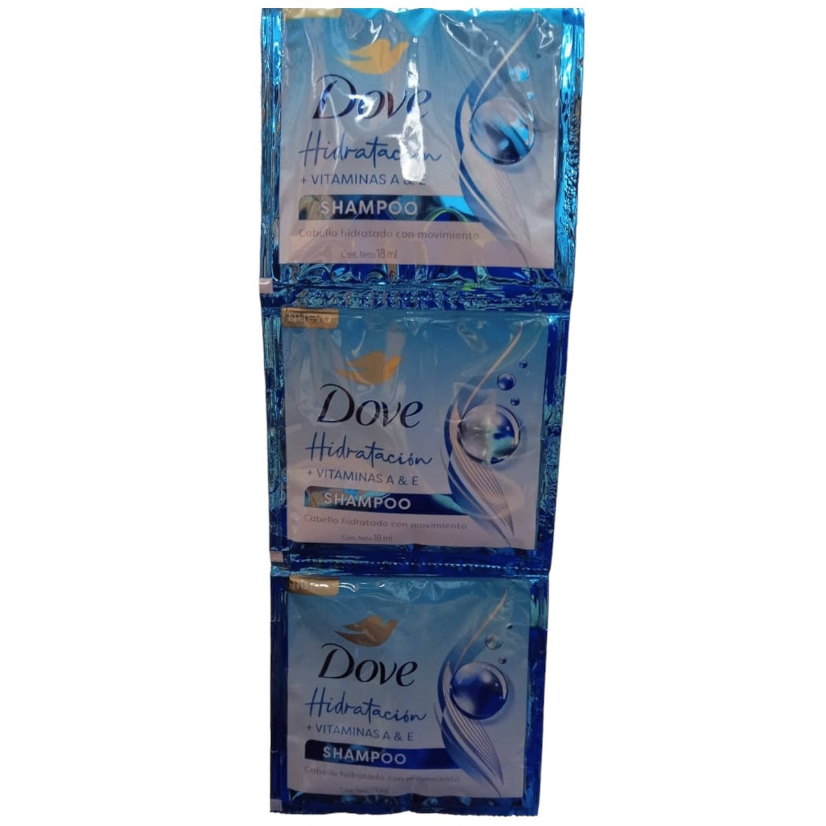 Shampoo Dove Hidratacion Sachet *18 Ml *12 Und