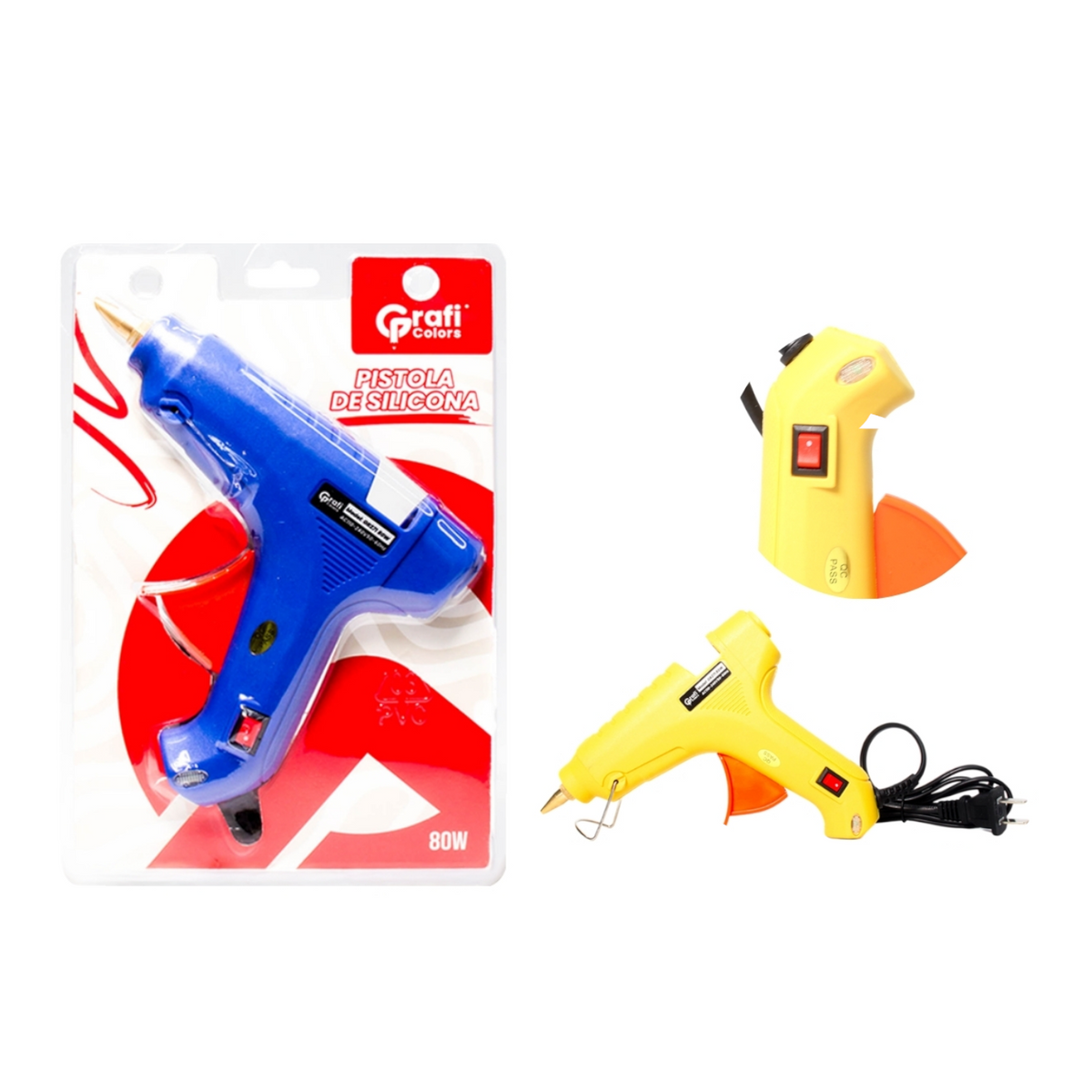 Pistola De Silicona Grafi Colors 80W Punta Cobre GR-271