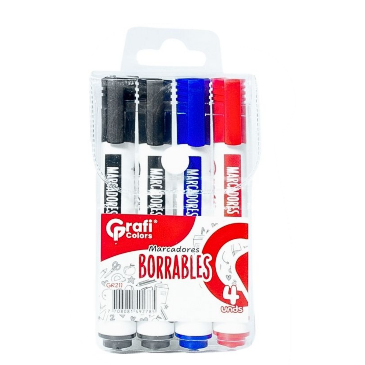 Marcadores Borrables X4 Pcs GR-211
