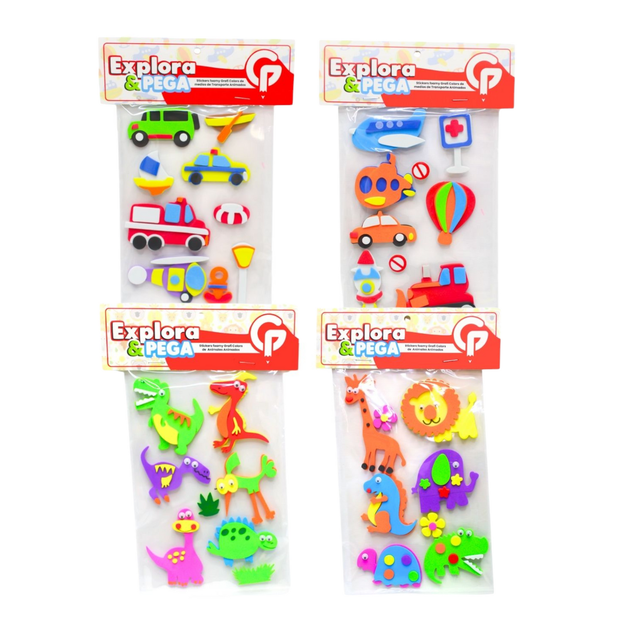 Sticker Figuras En Foamy Motivos Surtidos GR-454 X3 Unds