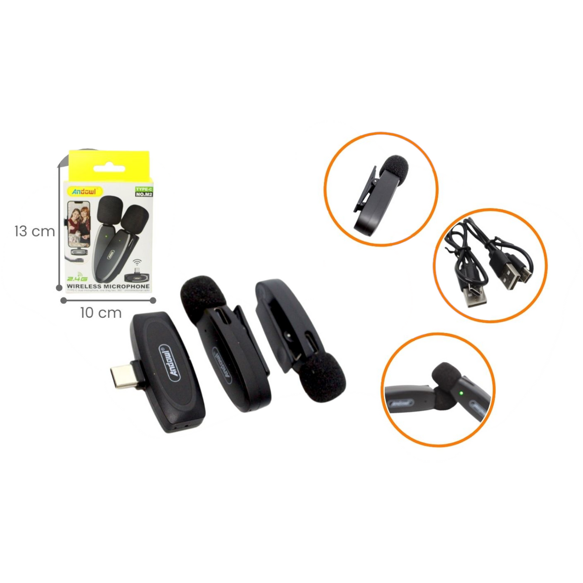 Microfono Inhalambrico Tipo C AK-9607