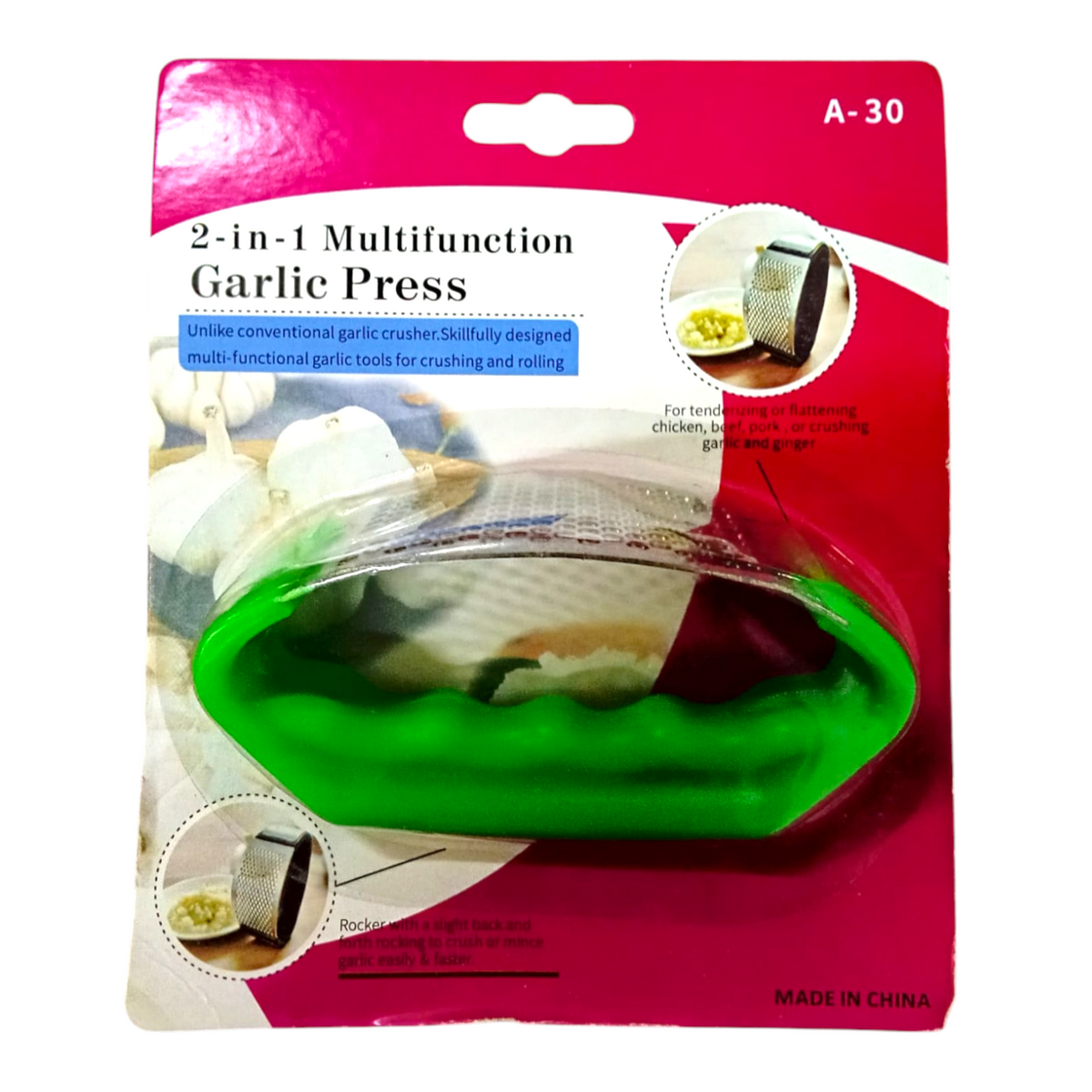 Triturador De Ajo Encartonado Con Mango De Pasta SK-626