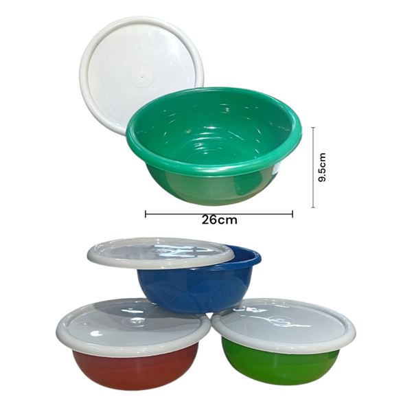 Ensaladera Plastica De Colores Planos 26*9,5 Cm LP-NAL X6 Unds