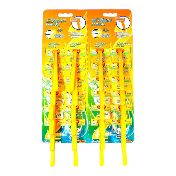 Carton Maquina De Afeitar Extra Max Doble Hoja ET-306 X12 Unds