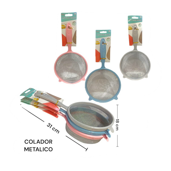 Colador Metalico Encartonado 31*18 Cm LP-2567 X3 Unds