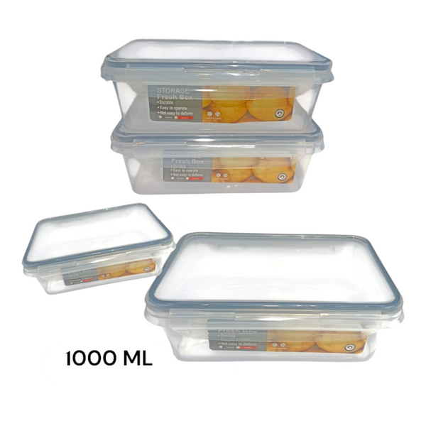Coca Hermetica Transparente 1000 Ml LP-2432 X3 Unds