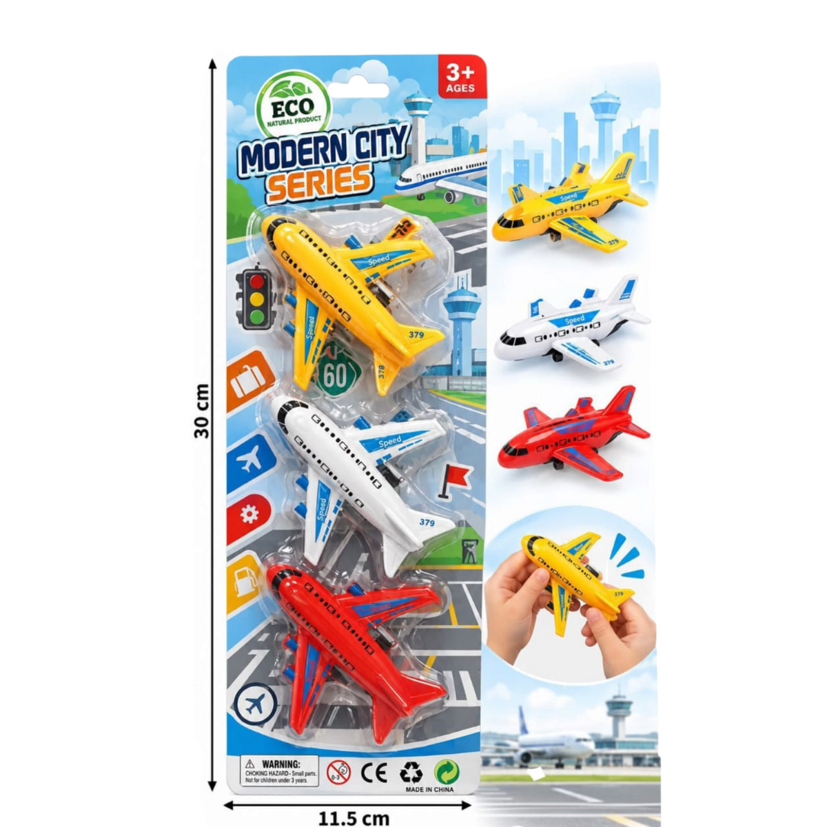 Aviones X3 Pcs Modern City EN02038 YM-379T