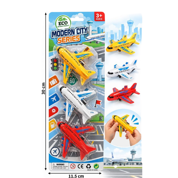 Aviones X3 Pcs Modern City EN02038 YM-379T